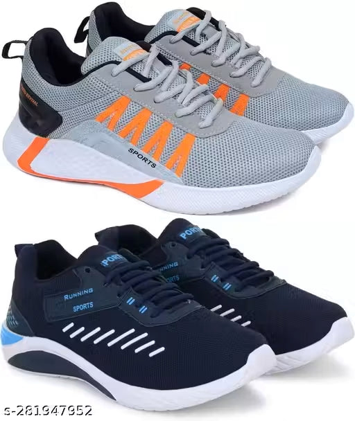 pennon sport shoe lockup and flip-flop multicolor running shoes for men pack of 2